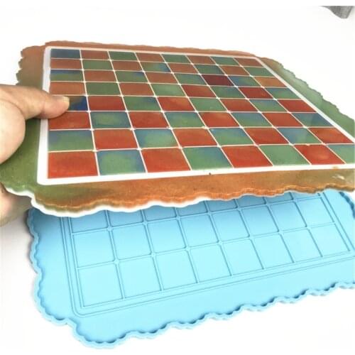 R58E 2Pc DIY Checker Resin Mold Set International Chess Resin Mold Chess Board Mold