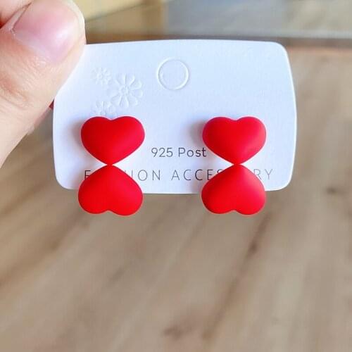 Love Pendant Earrings 2021 New Fashion New Year Red Earrings Trend exquisite Fashion Simple Earrings Women Jewelry Earrring