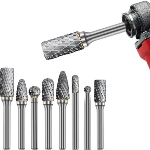 Tungsten Steel Grinding Head Tungsten Carbide Bur Set Mini Diamond Tip Bur Material Tungsten Alloy Grinding Accessories