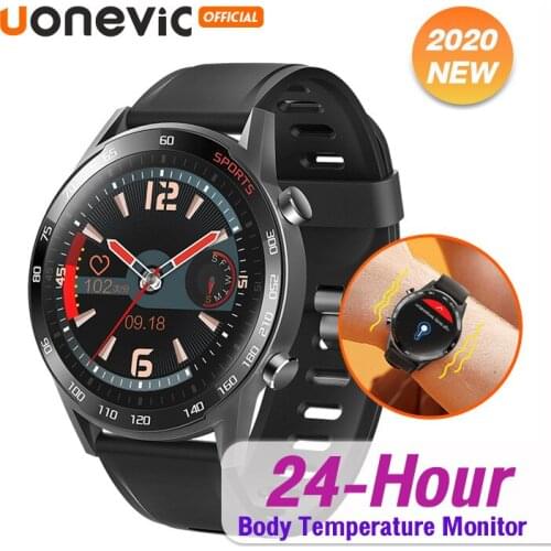 Uonevic T23 Blutooth Smart Watch Body Temperature Fitness Tracker Heart Rate Monitor Smartwatch Men Women Sport Fitness Bracelet