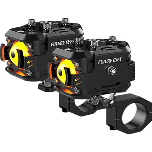 Future Eyes F150 Motorcycle Led Spotlight 6500 LM Electric Vehicle Auxiliary Road Far And Near Light Tangent Light Flashing Lens