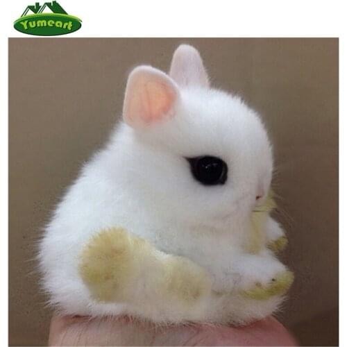 YUMEART 5D Diamond Cross Stitch Handcraft Diy Diamond Mosaic Kit Cute White Rabbit Beaded Embroidery Creative Art Crafts