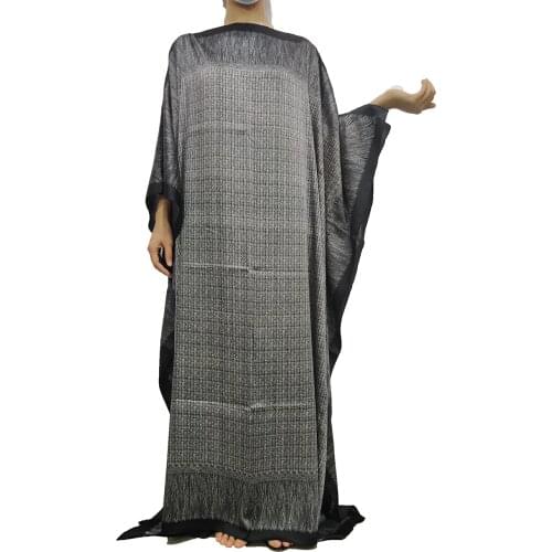 Winnie Bohemian High Quality 2021 Batwing Sleeve Silk Full Length BouBou Dresses Traditional Kuwait Beach Kaftan Dresses