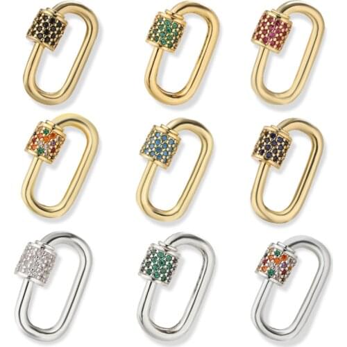 Gold Copper DIY Jewelry Making Popular Hanging Chain Lock Hook Spiral Color Clasps Necklace Bracelets Handmade Supplies Charms
