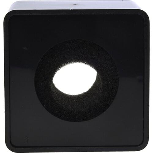 1pc Black ABS Mic mini phone Interview Square Square Logo Flag Station