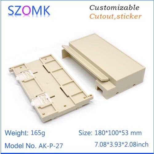 10 pcs 180*100*53mm high quality plastic din rail enclosure electronics casing plastic PLC instrument housing device box