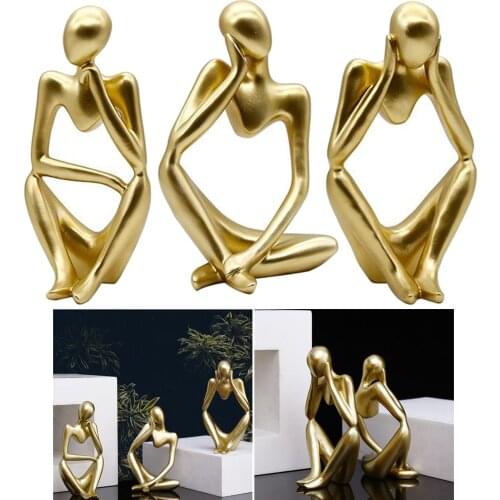 Abstract Statue Resin Figurine Sculpture Art Ornaments Modern 12X25cm