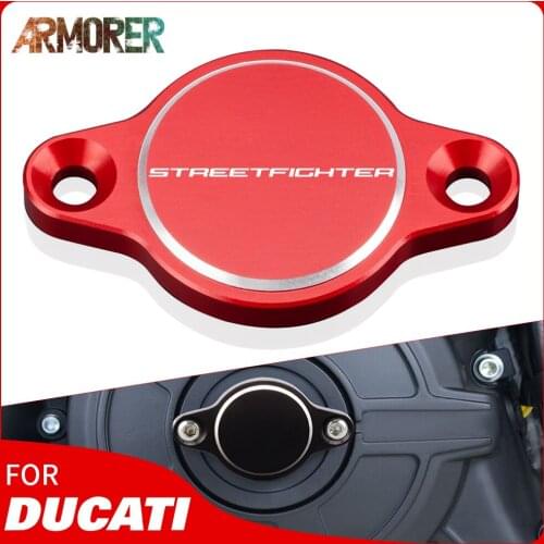 Motorcycle CNC Aluminum Accessories For Ducati Streetfighter 1098 Streetfighter S 1098 Engine Oil Filter Cover Cap 2009 -2013