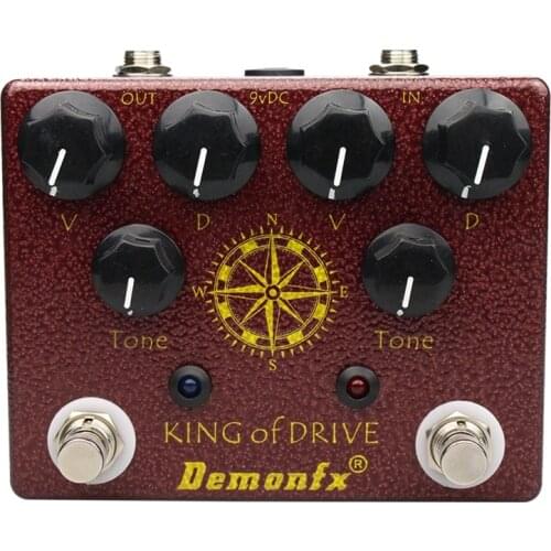 Demonfx King of Tone Overdrive Stomp Analog Based on Analog Man Effect King of Drive Guitar Effect Pedal Accessories