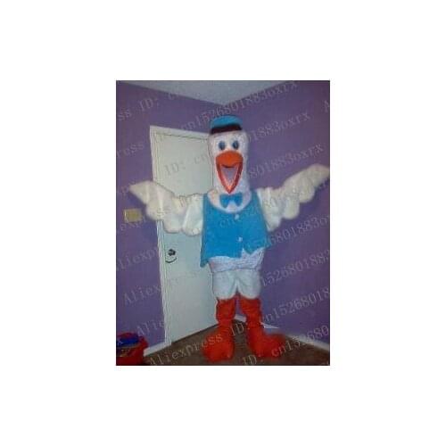 White Wild Goose Stork Swan Cygnus Geese Egret Snow Goose Mascot Costume Cartoon Character Live-dressed Photo Session zx873