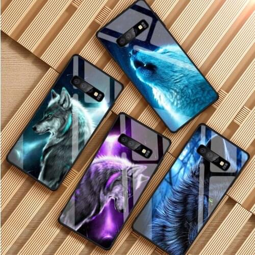 Fantasy Wolf Tempered Glass Phone Case For Samsung Galaxy S8 S9 S10 S20 PLUS J6 J8 2018 NOTE 8 9 10 Cover Shell