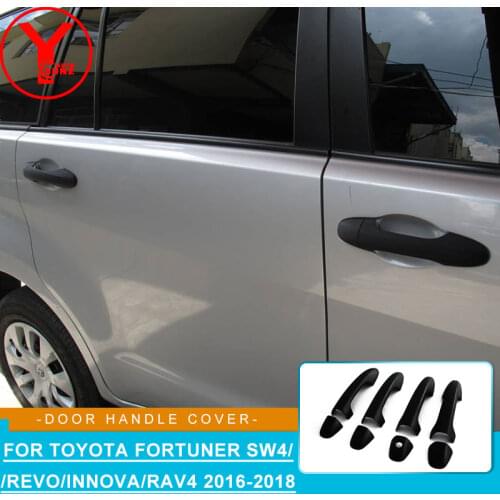 Black door handle cover For toyota fortuner 2015 2016 2017 2018 car accessories For toyota hilux revo innova 2016-2017 YCSUNZ