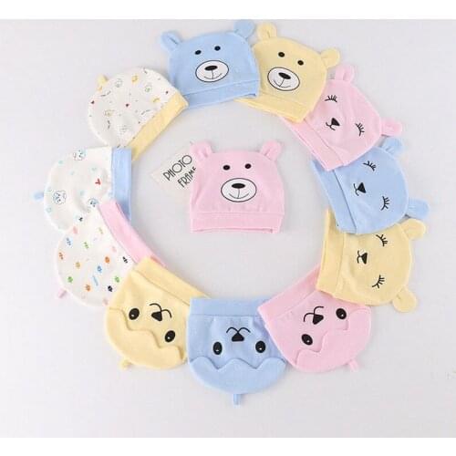 0-6M Newborn Baby Cotton Hat Unisex 3 Styles Available Soft Cute Baby Toddler Infant Boys&Girls Newborn Hats