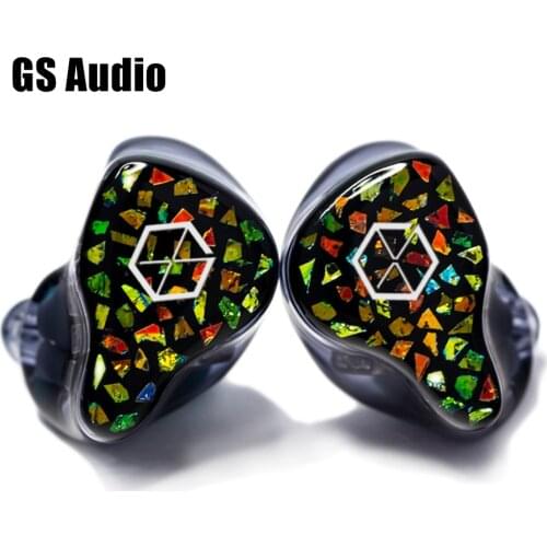 FENGRU GS Audio GD9 Starry 1DD+8BA Hybrid Headset HiFi Music Monitor Audiophile 2Pin 0.78mm Earphones 8 Core OFC Detach Headset