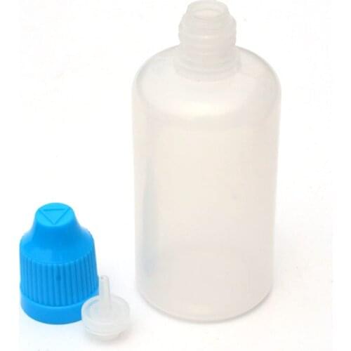 1pcs 50ml Soft PE Plastic Dropper Bottle Empty E Liquid Squeeze Container with Childproof Cap Needle Vial