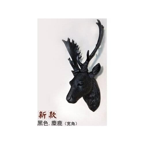 Deer head hanging animal head ornaments retro stereoscopic mural resin ornament hanger ornaments holder statue Decoration