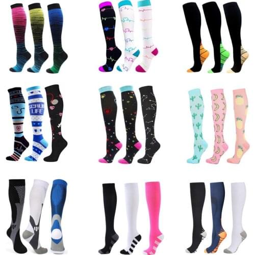 Unisex Compression Socks Best Athletic Anti Fatigue Medical Compression Socks For Edema, Diabetes, Varicose Veins, Nursing Socks