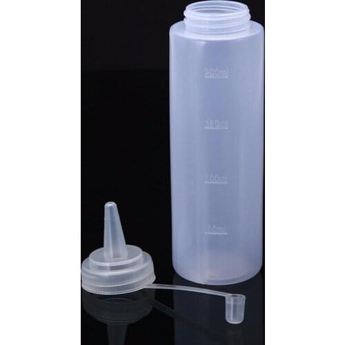 Container Squeeze Bottle Flexible Kitchen 240ml Transparent Condiment Dispenser