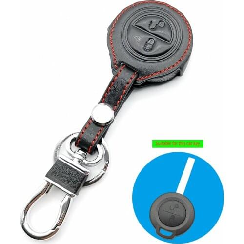 Soft Texture Leather Car Key Cover Case For Benz Smart Forfour City Fortwo Roadster Mitsubishi Colt Warior Carisma Remote Case