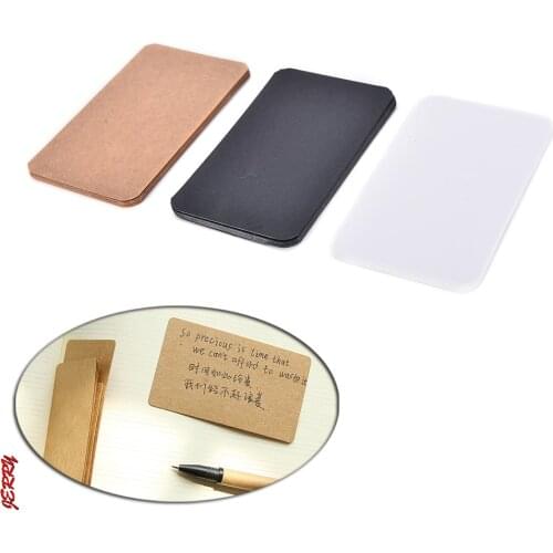 Wholesale 100pcs Diy Business Noted Blank Kraft Card Retro Style Paper Thick Black White Brown Paper Word Cards High Quality