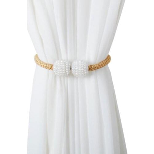 Curtain Decoration Pearl Magnetic Curtain Clip Curtain Rope Ball Buckle Home Decoration Curtain Accessories Home Supplies