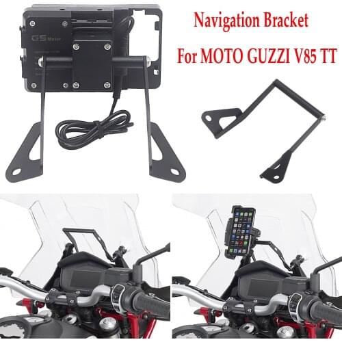 Phone stand For MOTO GUZZI V85 TT V85TT support GPS smartphone motorcycle Navigation bracket mobile phone bracket USB Charging