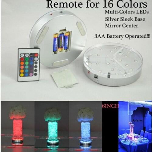 Wedding Invitations free Shipping 2units 6inch Rechargeable Rgb Led Vase Light Base with Remote Control for Wedding Decoration