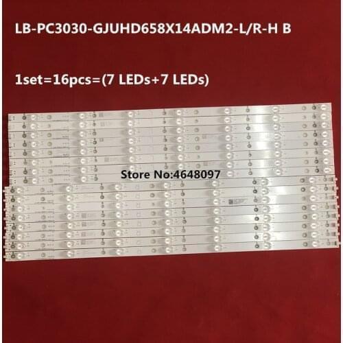 LED Backlight strip For 65PUS6121 65PUF6656 LD65P19U LB-PC3030-GJUHD658X14ADM2-L/R-H B GJD2P5658X14UHD PF3030-GJUHD658X14ADN2