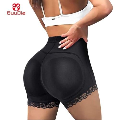 GUUDIA Womens Butt Lifter Padded Lace Panties Seamless Hip Enahncer Body Shaper Boyshort Underwear Fake Ass Push Up Buttock