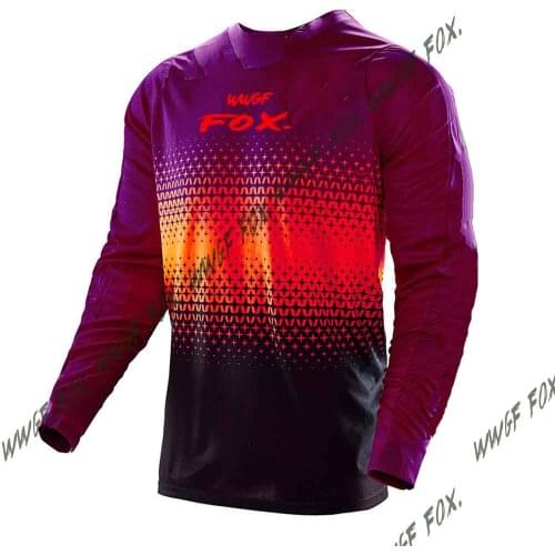 Bicycle t-shirt Mens cycling jerseys quick-drying off-road motorcycle jersey Man sweatshirts purple cycling jersey