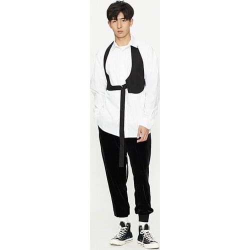 XS-6XL 2020 New mens clothing Hair Stylist GD Fashion Black ornament adjustable Vest plus size stage Singer costumes