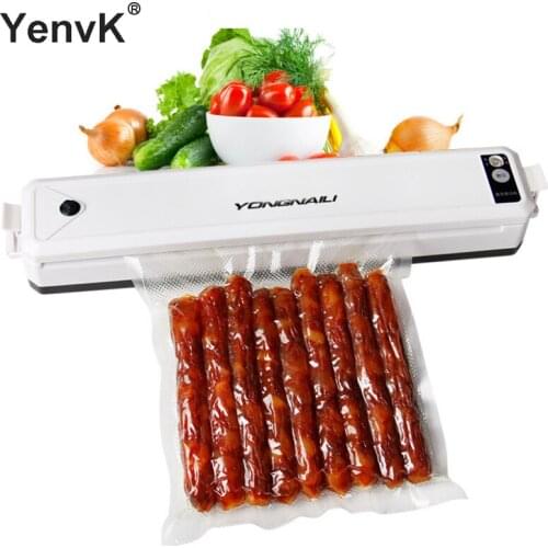 YenvK Household 220V 110V Automatic Vacuum Sealer Food Vacuum Packing Machine Packer With 10pcs Vacuum Bag for Food Saver