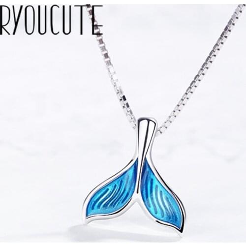 New Trendy Silver Color Mermaid Tail Necklaces for Women Jewelry Statement Necklaces Party Gifts