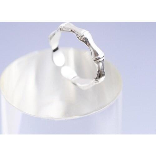 925 Sterling SV leaves sweet temperament and simple opening size adjustable ring for womens fashion gifts