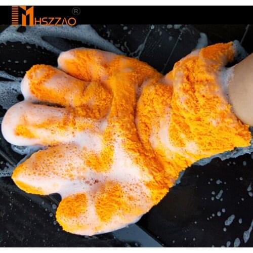1 Pcs Ultra-Luxury Microfiber Car Wash Gloves Car Cleaning Tool Home use Multi-function Cleaning Brush Detailing