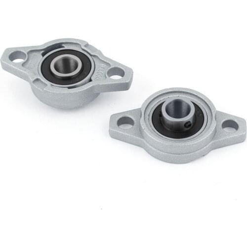 2Pcs KFL000 FL000 Self Aligning Pillow Block Flange Bearing 10mm Shaft