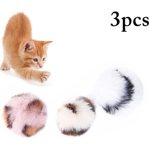 3PCS Legendog Plush Ball Cat Toys Soft Catnip Cat Toys Kitten Chew Toys Pet Cat Cute Ball Toy Interactive Toys Training Toys