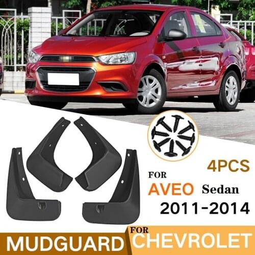 Car Mudflap FOR Chevrolet Aveo Sedan 2011-2014 Car Fender Mud Flaps Guard Splash Flap Mudguards Accessories 4PCS