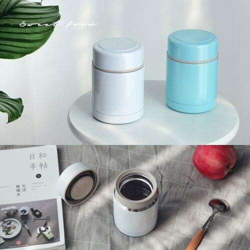 400ml Sealed Leakproof Insulated Lunch Round Food Container Box 304 Stainless Steel Portable For Picnic School Office Soup Cup