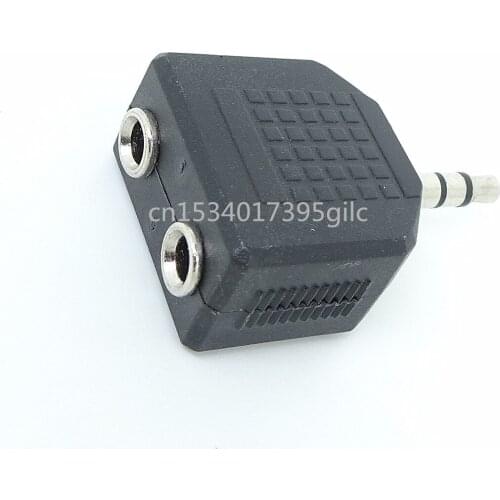 Audio cable one point two 3.5mm male to double 3.5 female adapter 3.5 laptop mobile phone headset microphone speaker 1 drag 2 ca