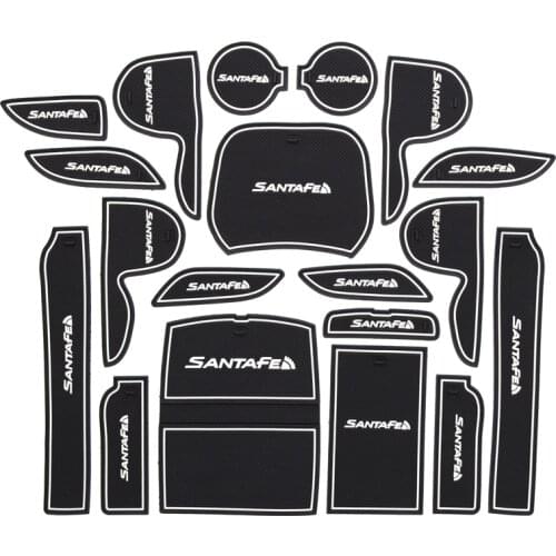 Car cover Car styling Silica gel Gate slot pad Teacup pad Non-slip pad fit for Hyundai Santa fe IX45 2013 to 2015 Car cover