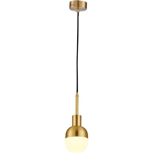 BDBQBL Small Copper Lid Pendant Lamp Modern Glass Bedroom Unique Pendant Light American Originality AC 90-260V LED Hanglamp