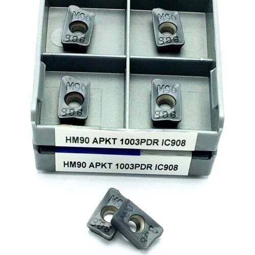 HM90 APKT1003 PDR IC908 milling cutter turning tool carbide inserts for cnc APKT 1003 milling cutter APKT1003PDER lathe milling