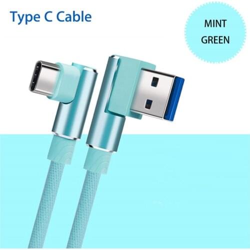 90 degree Right Angle USB Type C Cable For huawei Honor 20 10 V30 9 8 note 8 10 play Nintendo Switch game charger cabel Cord