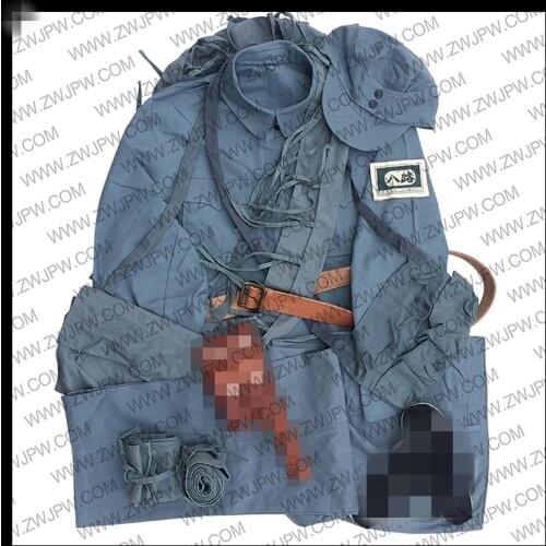 China Eight Route Army Uniform Full Equipment Kit Jacket Pants Leather Belt CN/50111