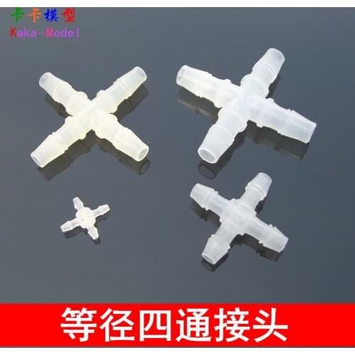 Cross Joint Etc. Path Four. Connect Plastic Model Four. Tube Plastic Pipe Hose Parts Water Pipe Shunt