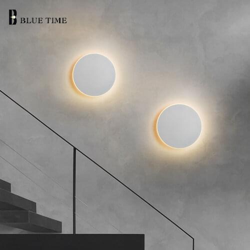 Round LED Wall Light Indoor Sconces Bedside Lights for Living Room Bedroom Staircase Corridor Wall Lamp Simple Lighting Fixtures