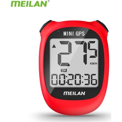 Meilan Youth Edition GPS Bike Computer Red Color Mini GPS Cycling Computer GPS Cycle Computer Bike Speed Meter