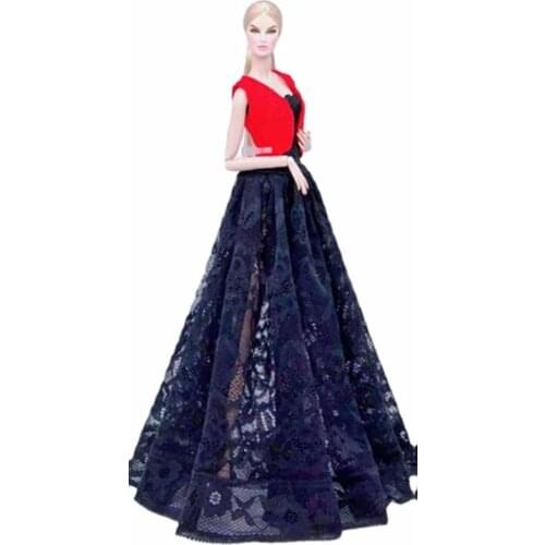 11.5" Doll Clothes For Barbie Doll Dress Red Coat Jacket Black Wedding Dresses Dressing Up Outfits Gown 1/6 BJD Accessories Toys