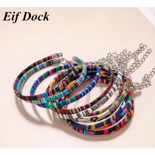 Eif Dock Women Bracelet Boho Jewelry Braided Bracelets Handmade Weave Rainbow Pulsera Mujer Moda Bohemian Bangles Wholesale